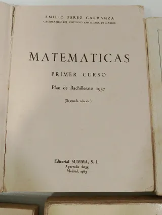 Lote de libros de texto antiguos