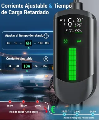 Cargador Coche Eléctrico 3.7kW 7m