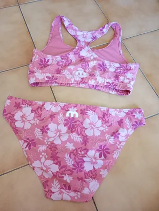 Bikini rosa estampado floral