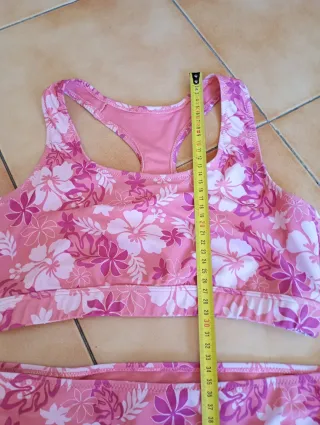 Bikini rosa estampado floral