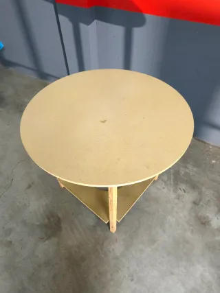 Mesa camilla redonda de madera