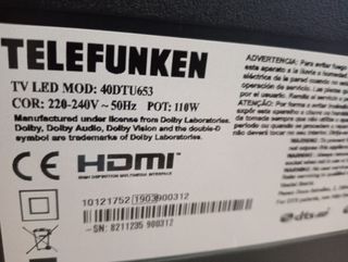 Smart TV Telefunken 40 Pulgadas