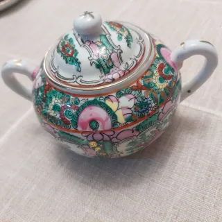 Juego de Té Vintage Macau Famille Rose (27 piezas)