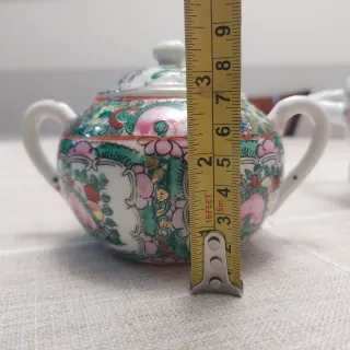 Juego de Té Vintage Macau Famille Rose (27 piezas)