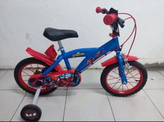 Bicicleta Spiderman 14 con ruedines