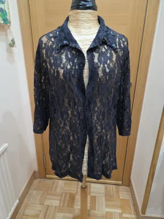 Chaqueta encaje amarillo talla única