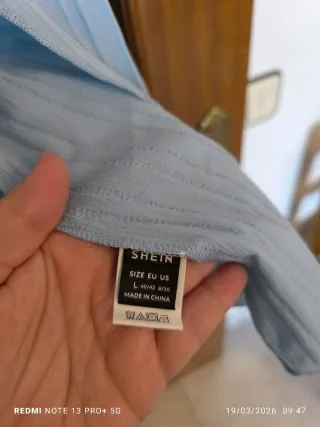 Camiseta sin mangas azul mujer