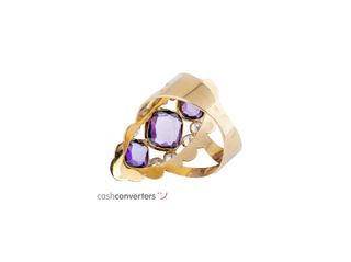 anillo oro 18k con piedra con circonita