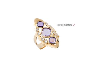 anillo oro 18k con piedra con circonita
