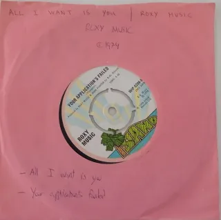 ROXY MUSIC - All I Want Is You (1974) single