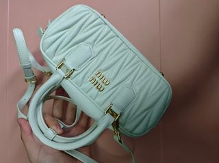 Bolso Miu Miu Arcadie Piel Napa Acolchada Blanco