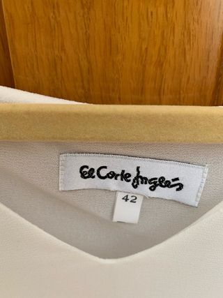 Blusa El Corte Inglés Talla 42 Blanca