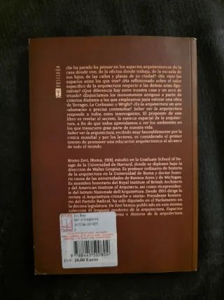 Saber ver arquitectura Bruno Zevi libro