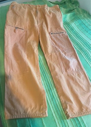Pantaloni cargo uomo arancioni taglia XL