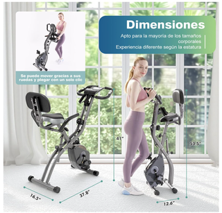 Bicicleta estática plegable