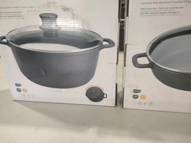 Lote 2 Cacerolas Aluminio Fundido Lacor