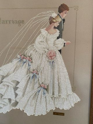 Cuadro Punto de Cruz novios 65 x 74