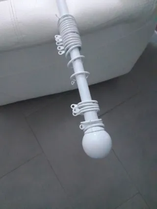 Tende grigie e bianche argentate + barra