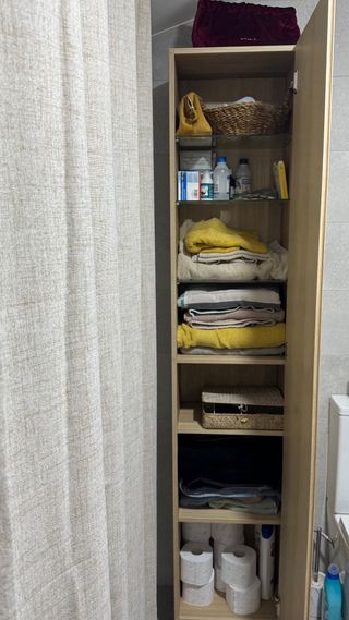Mueble alto baño roble Ikea