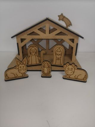 Belen completo de madera