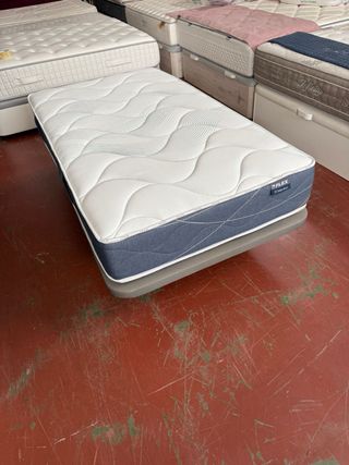BASE Y COLCHON FLEX HABANA VISCO 105x190