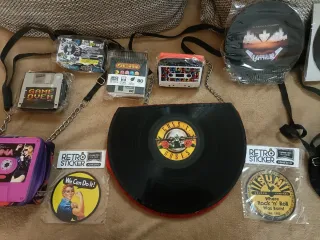 Bolsos Retro Vinilo, Monedero Cassette, Disco Duro