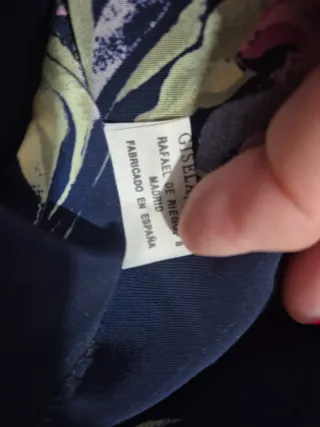 Camisa estampada flores azul y rosa