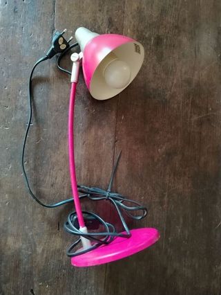 Lampada scrivania vintage metallo rosso