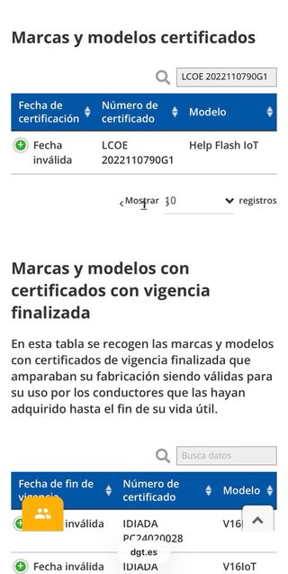 Baliza V16 HelpFlash IoT Geolocalizada