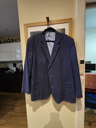 Chaqueta Azul M&S Lino Talla M