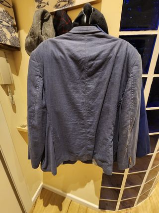 Chaqueta Azul M&S Lino Talla M