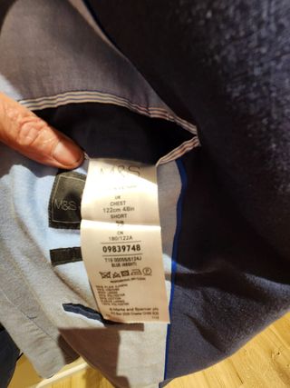Chaqueta Azul M&S Lino Talla M