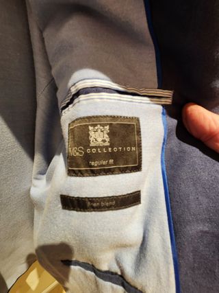 Chaqueta Azul M&S Lino Talla M