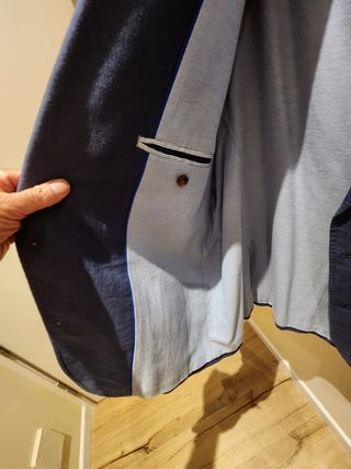 Chaqueta Azul M&S Lino Talla M