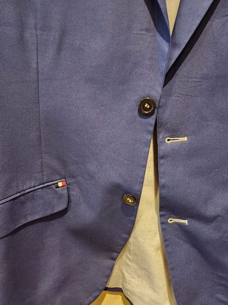 Chaqueta Azul M&S Lino Talla M