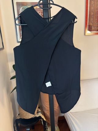 Top nero Jucca incrocio dietro