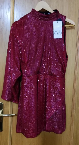 Vestido SIN ESTRENAR NUEVO lentejuelas de ZARA L