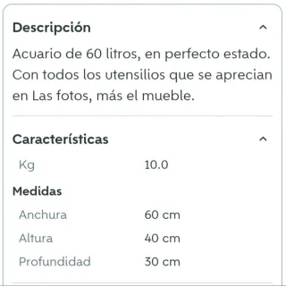 Acuario completo con accesorios
