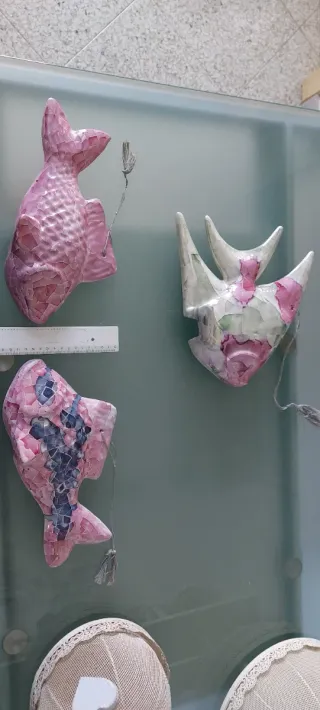 Pesci decorativi ceramica