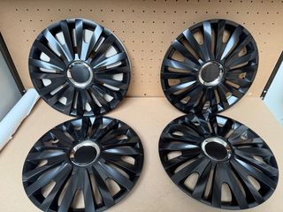 Tapacubos 15 Negros (4 unidades)