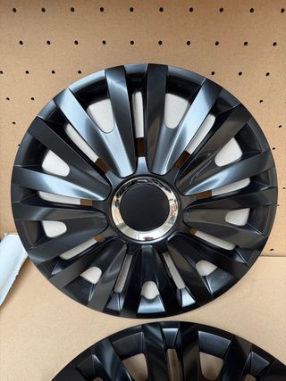 Tapacubos 15 Negros (4 unidades)