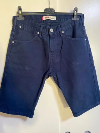 Levi's 504 Shorts Uomo W30 Blu Cotone