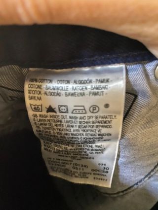 Levi's 504 Shorts Uomo W30 Blu Cotone