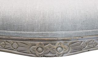 Sedia Vintage Country Tessuto Grigio Legno 86cm