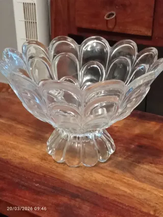Frutero de cristal antiguo