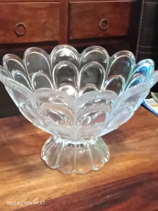 Frutero de cristal antiguo