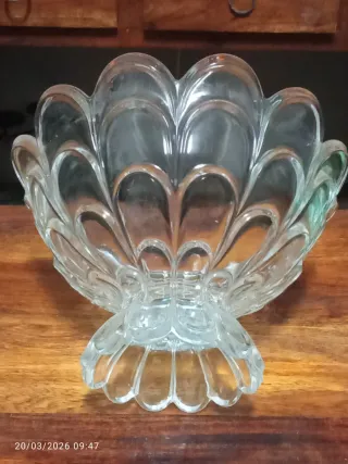 Frutero de cristal antiguo