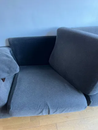 Sofá 3-4 plazas gris tela