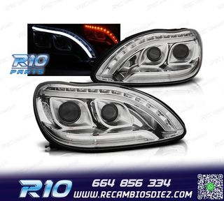 FAROS PARA MERCEDES CLASE S W220 98-05 TUBE LIGHT FONDO CROM