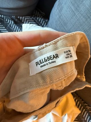 Pantalón ancho beige